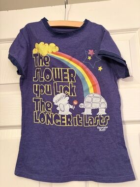 Kids Purple Graphic Tee with Rainbow & Tortoise - Tootsie Roll